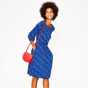 Boden Talia Lapis Floral Jersey Dress 6R